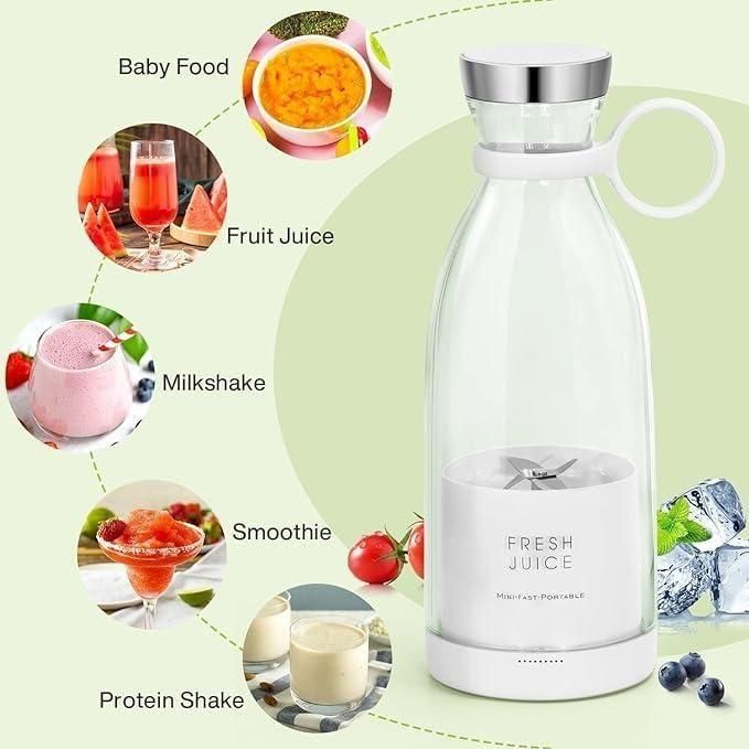 Portable USB Rechargeable Mini Juice Blender for Travel & Gym