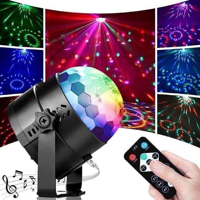 Party Disco Light – Sound Activated RGB LED Rotating Light