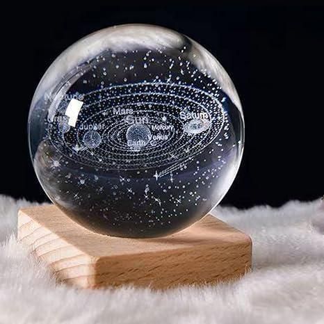 Crystal 3D Galaxy Lamp Ball – USB LED Night Light
