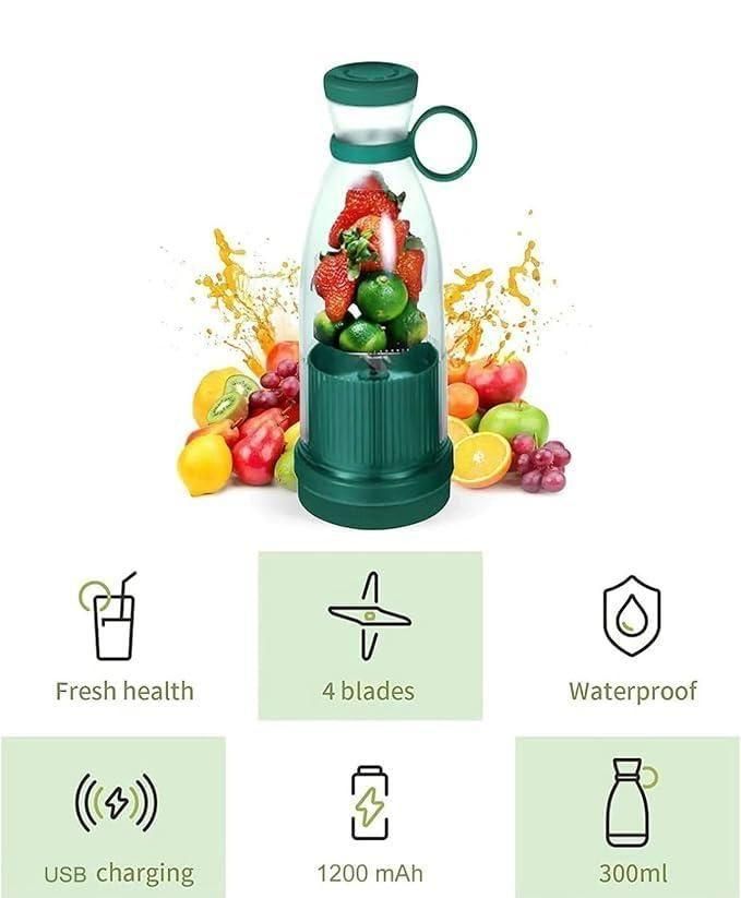 Portable USB Rechargeable Mini Juice Blender for Travel & Gym