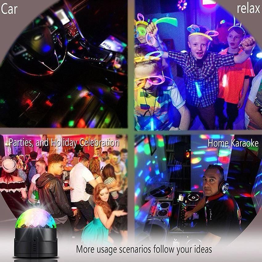 Party Disco Light – Sound Activated RGB LED Rotating Light